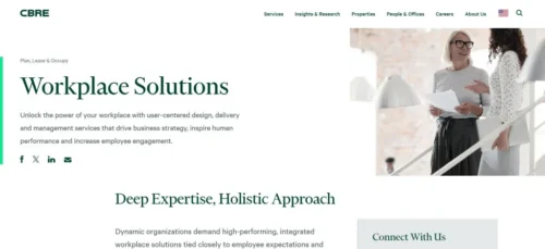 CBRE Global Workplace Solutions team managing a corporate property