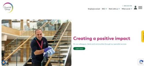 Churchill Group team providing cleaning, security and workplace services
