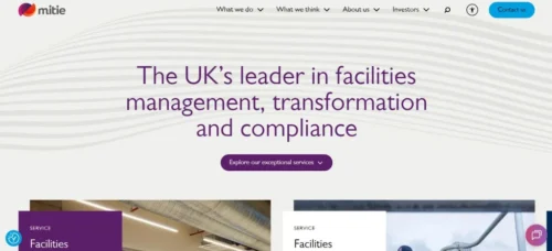 Mitie facilities management team supporting a large UK commercial property