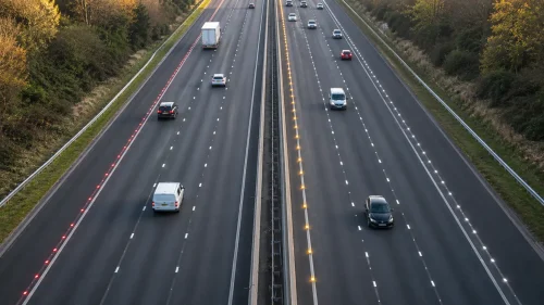 Are Amber Studs on the Left or Right of a Motorway