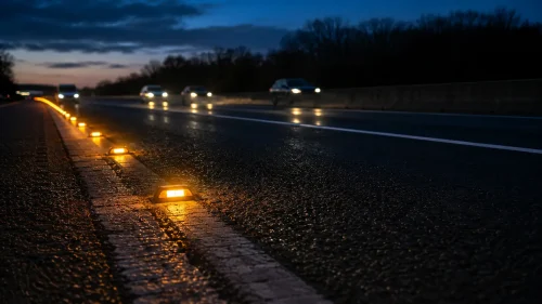 What Are Amber Reflective Road Studs