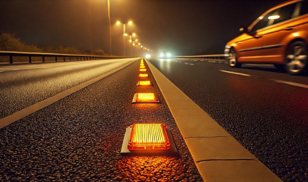 Where Are Amber Reflective Studs Found on a Motorway in the UK? where are amber reflective studs found on a motorway