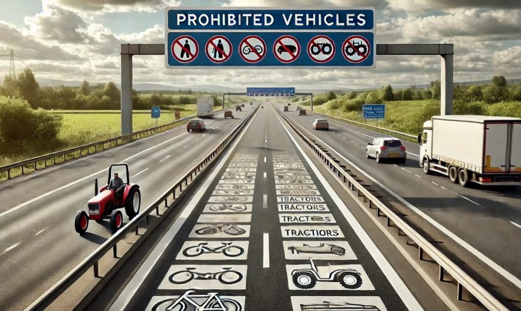 Which Vehicles Are Prohibited from Using the Motorway in the UK? which vehicles are prohibited from using the motorway