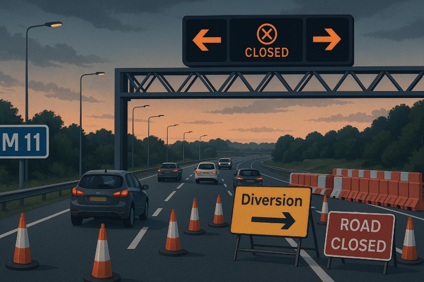 Motorway M11 Closures UK | Latest Updates and Diversions m11 closures